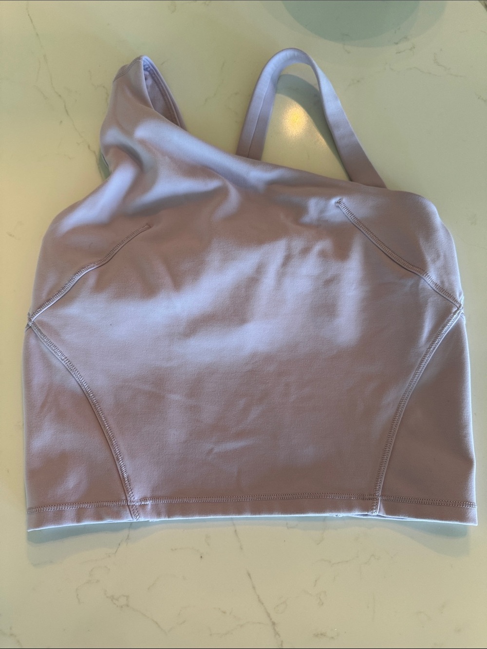 One-Shoulder Crop Tank Top in Dusty Mauve